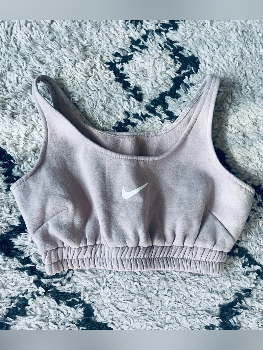 Nike Mauve Sports Bra with White Swoosh
